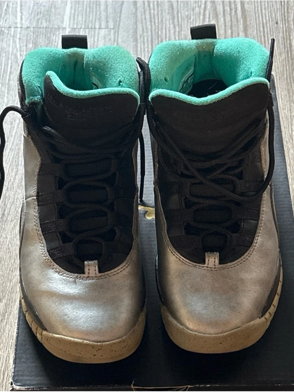 Jordan Men's Sneakers in Black, Silver, Teal